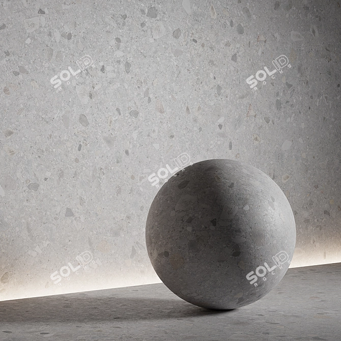 Seamless Stone PBR Material 3D model image 4