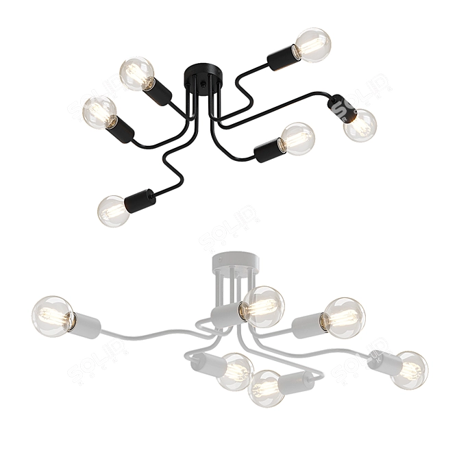 VITALUCE Amigo Color-Changing Ceiling Light 3D model image 1