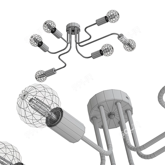 VITALUCE Amigo Color-Changing Ceiling Light 3D model image 4