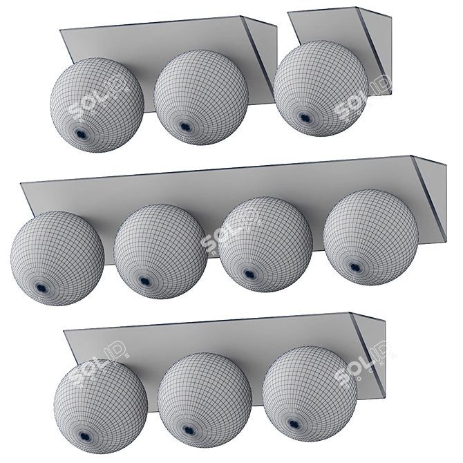 Elegant Aspyn Bath Bracket 3D model image 2