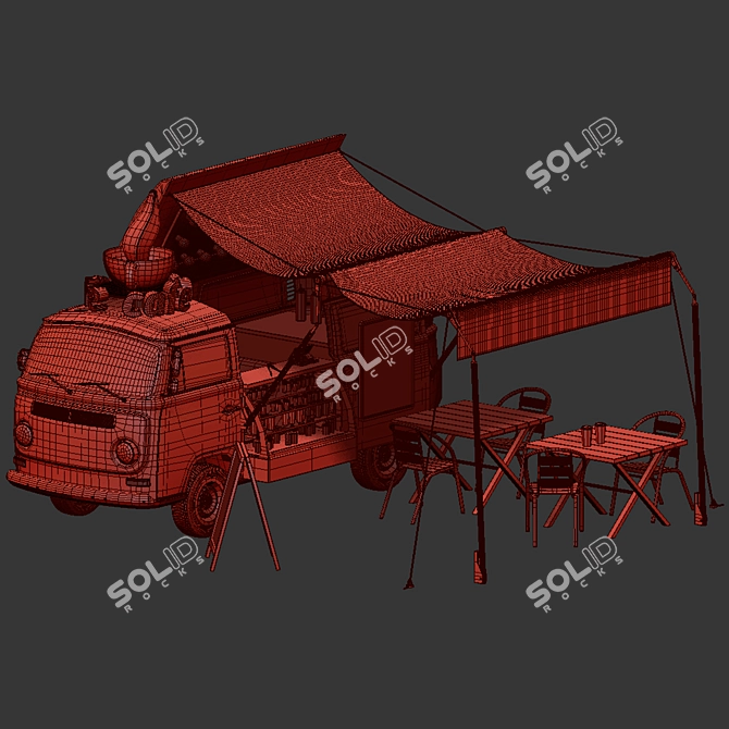 Street Eats Food Track 3D model image 5