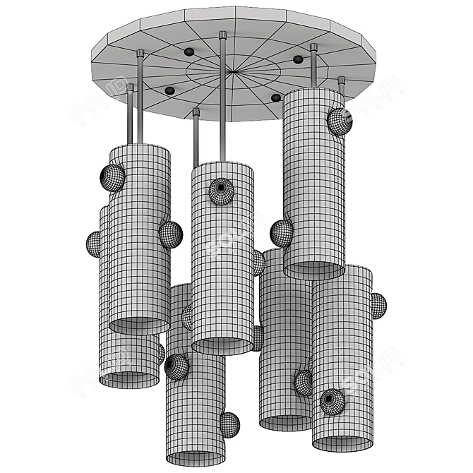 Cascading Chandelier: Obscura 7 3D model image 2