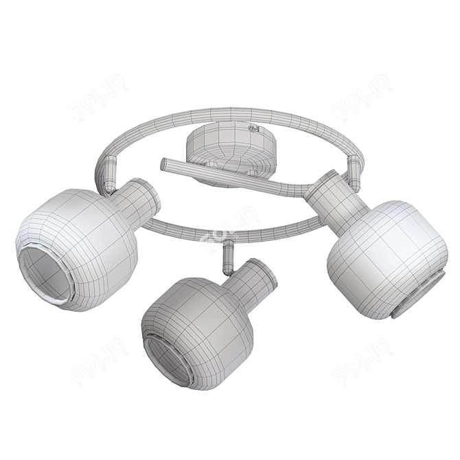 Vintage Brown Ceiling Light Fixture 3D model image 2