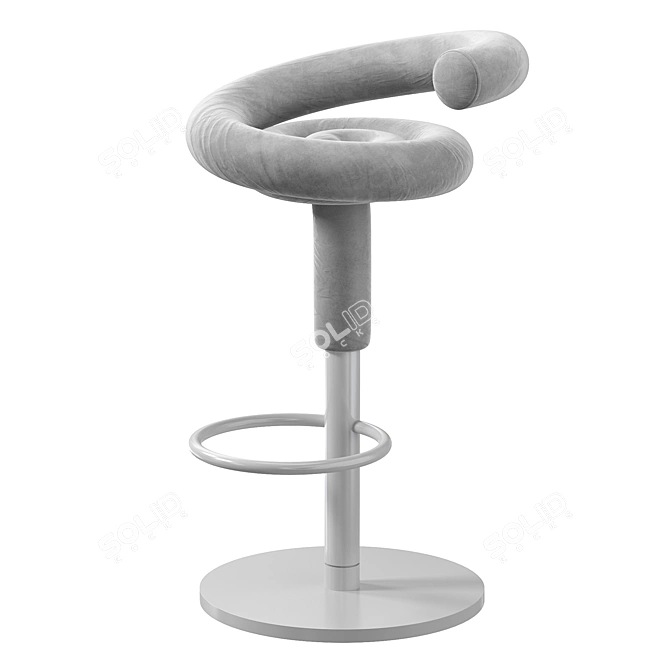 Sleek Modern Bar Stool 2015 3D model image 3