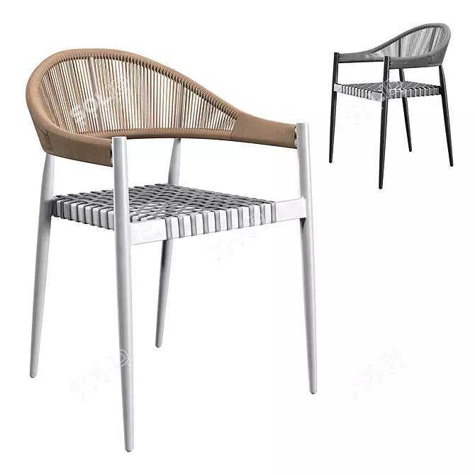 Outdoor Dining Armchair​ 3D model image 1