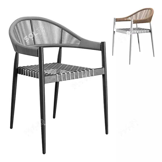 Outdoor Dining Armchair​ 3D model image 2