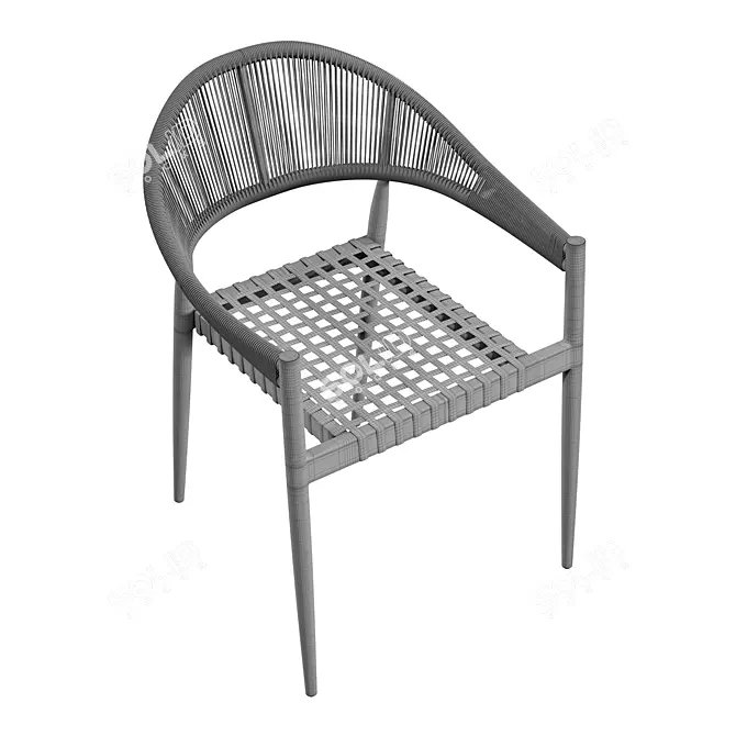 Outdoor Dining Armchair​ 3D model image 3