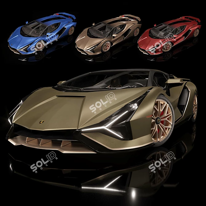  Lamborghini Sian FKP 37 Replica 3D model image 1