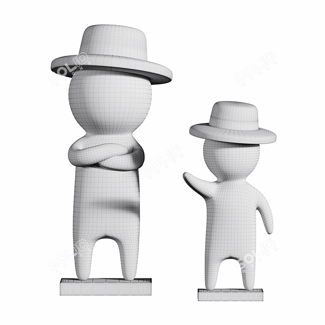 Cartoon Characters Hand Sculpture 3D model image 3