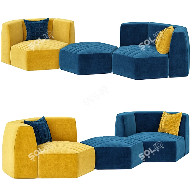 Realistic 3D Model Panorama Sofa 3D model image 1