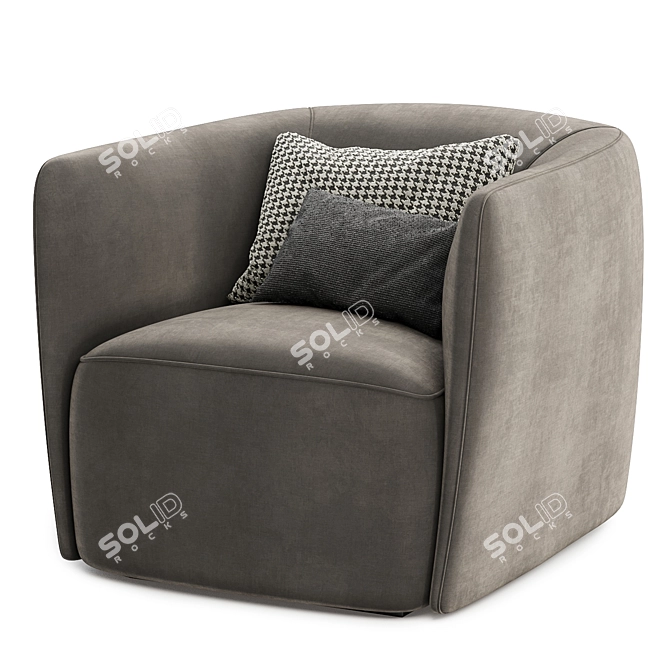 Modern Santa Monica Armchair in 3 Colors 3D model image 5