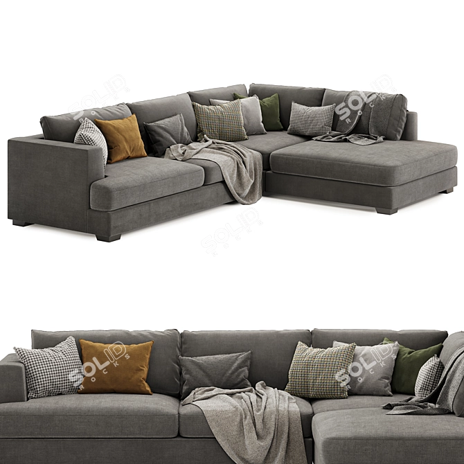 Brandon Corner Sofa Set: Versatile and Stylish 3D model image 3