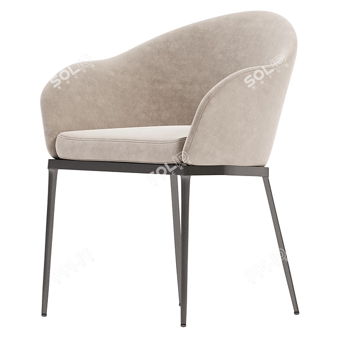 Sleek Modern Clever Chair 3D model image 2