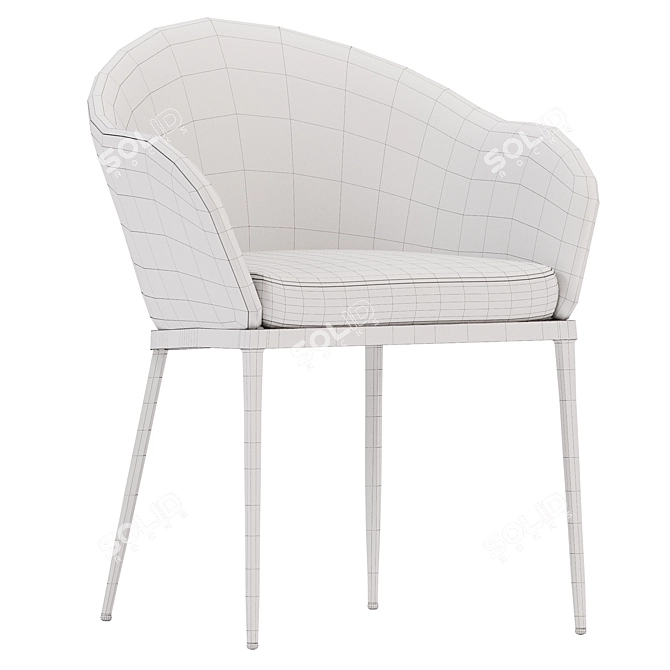 Sleek Modern Clever Chair 3D model image 4