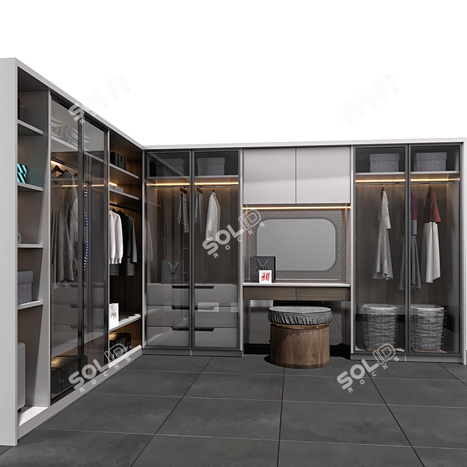 Premium Decorative Wardrobe Model 3D model image 5