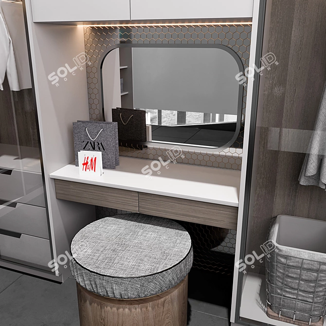 Premium Decorative Wardrobe Model 3D model image 6