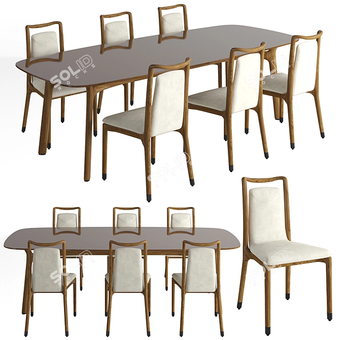 Modern Giorgetti Ibla Set 3D model image 1