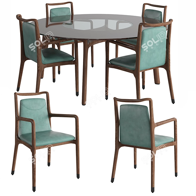 Italian Design Ibla Chairs Table 3D model image 1