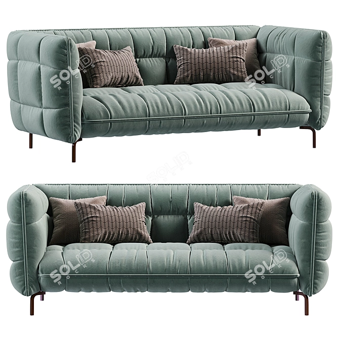 Modern Husk Sofa in 3D 3D model image 3