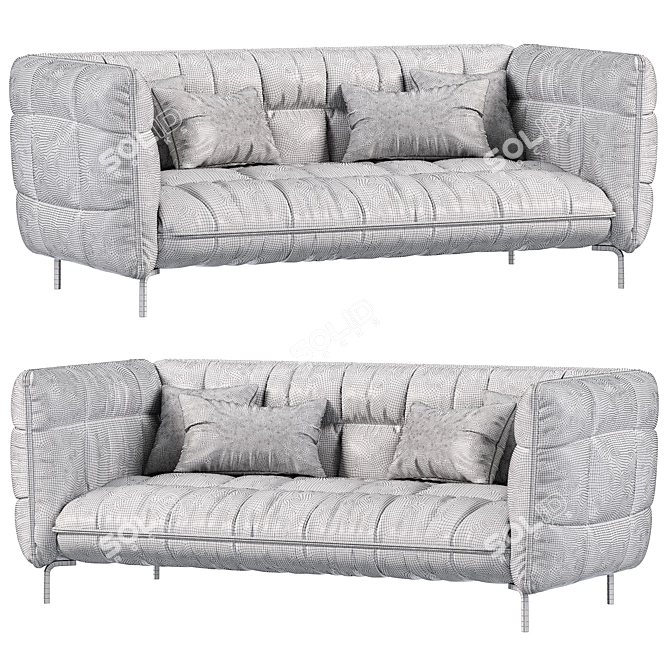 Modern Husk Sofa in 3D 3D model image 5