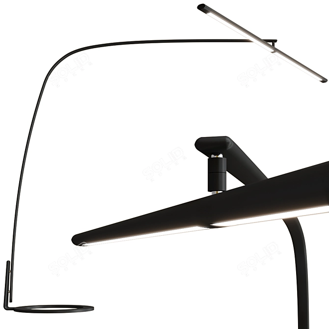 Sleek Modern Designer Stealth Table 3D model image 1