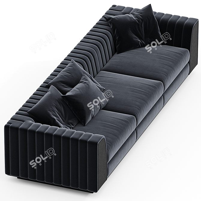 HARRY 3-Seater Fabric Sofa 3D model image 2