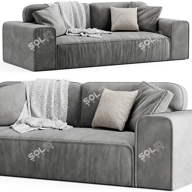Modern Viena Sofa 3D Model 3D model image 1