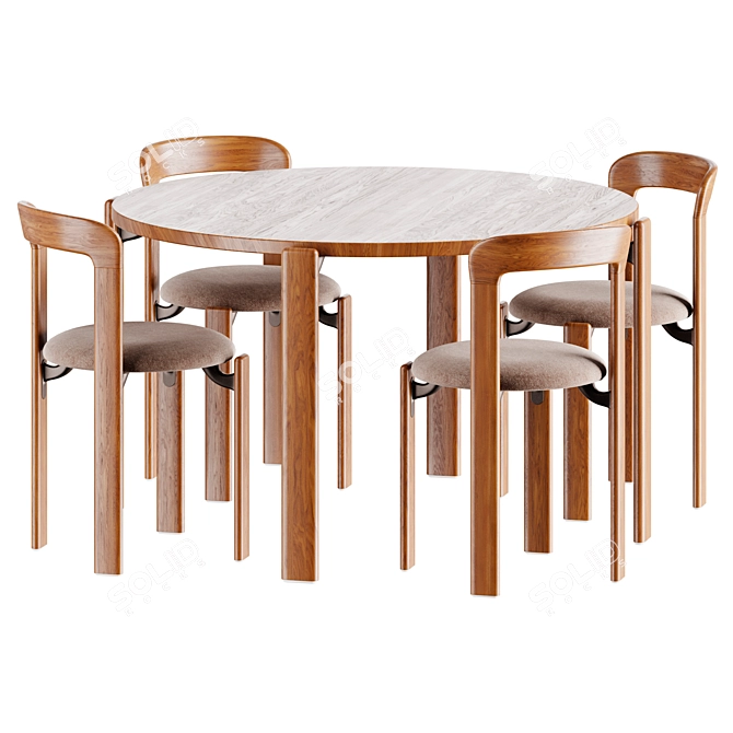 Bruno Rey Dining Set 3D model image 4