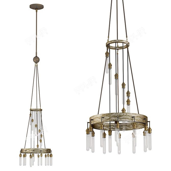 Stellar Patina Pendant Light 3D model image 1