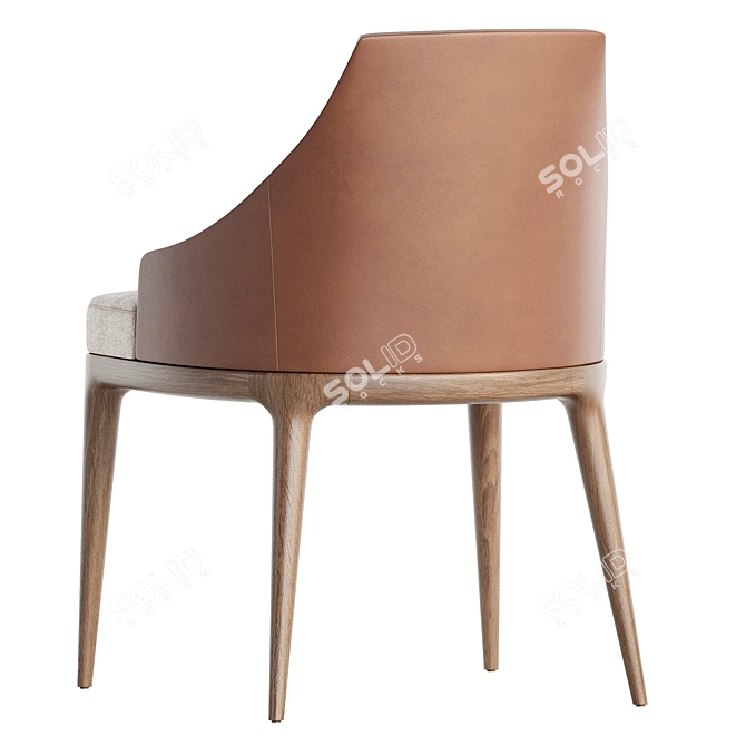 Aster Alaton Modern Dining Chair 3D model image 3