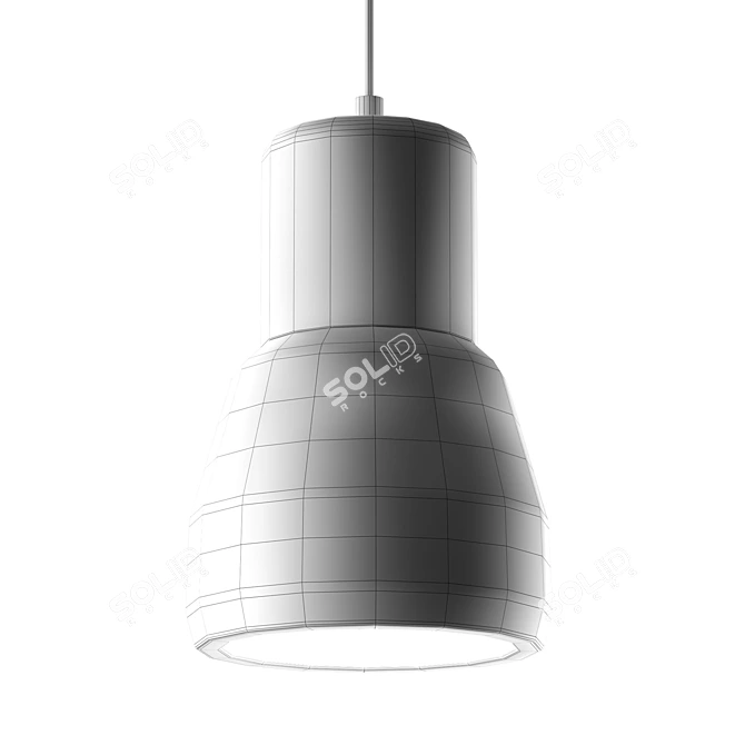  Modern Concrete pendant light with Wood Accents 3D model image 2