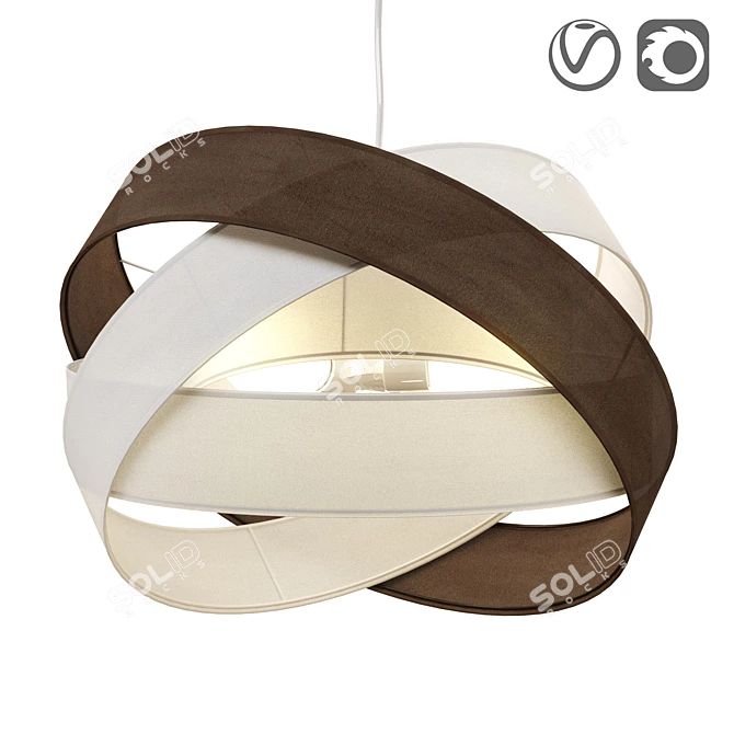  Modern Textile Pendant Light Simaria 3D model image 1