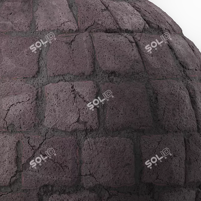 Artisan Granite Wall Paving Material 3D model image 2