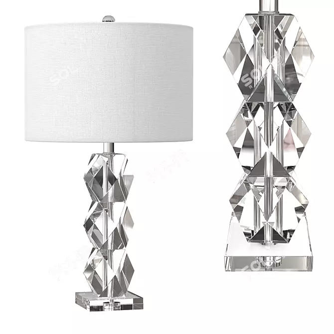 Sofia Crystal LED Table Lamp 3D model image 1