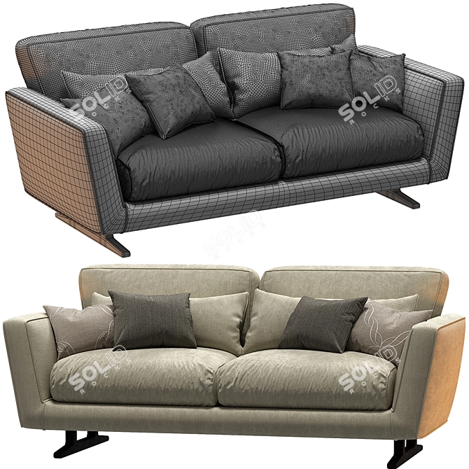 Mizar Modular Sofa: Stylish Elegance 3D model image 3