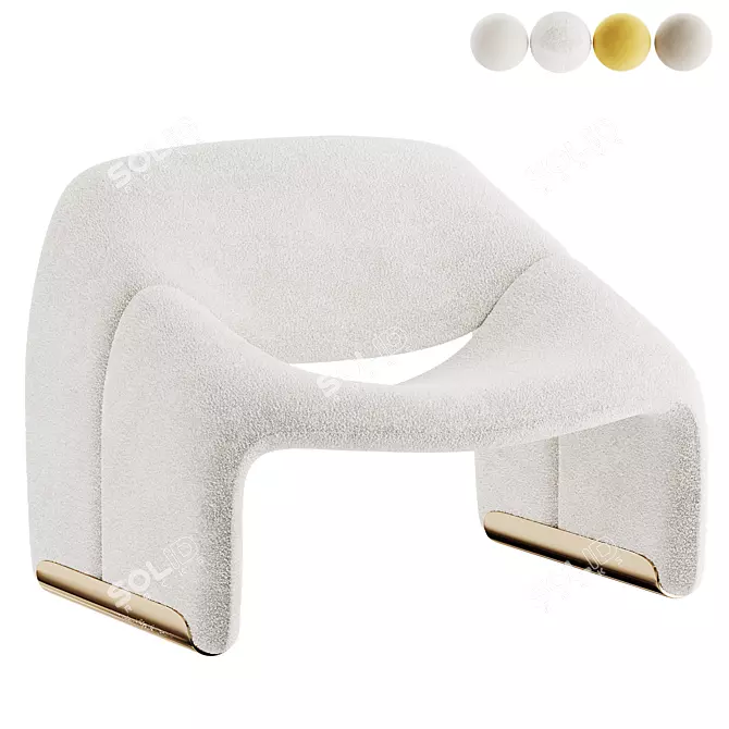 Sleek Artifort Lounge Chair Design 3D model image 2