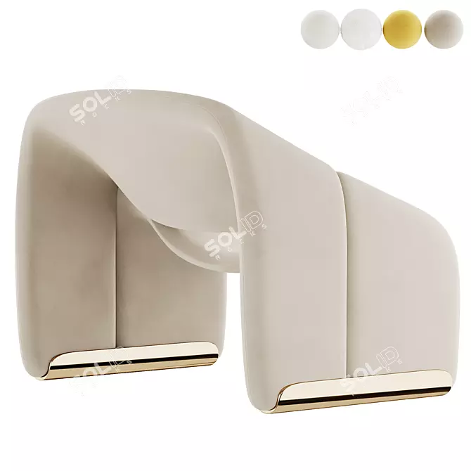 Sleek Artifort Lounge Chair Design 3D model image 5