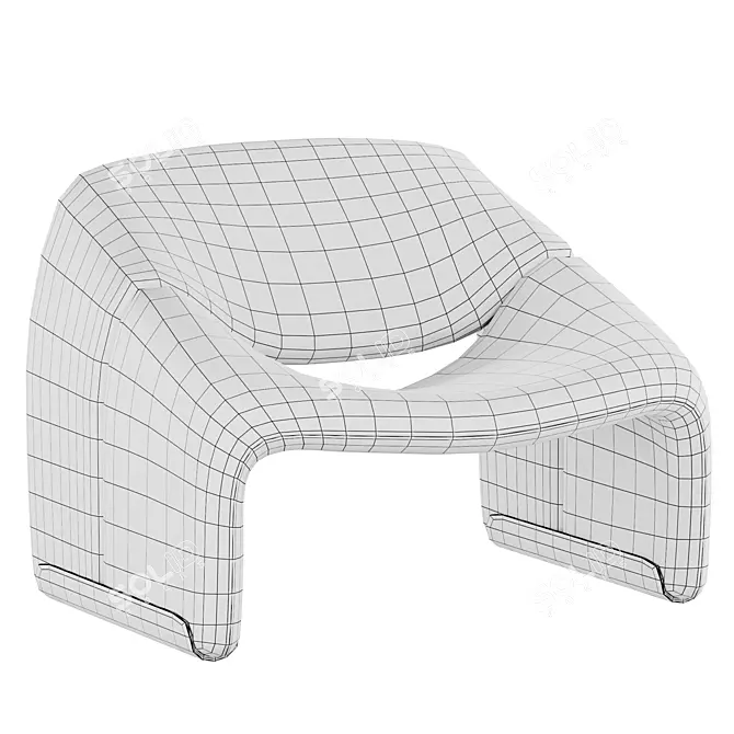 Sleek Artifort Lounge Chair Design 3D model image 6