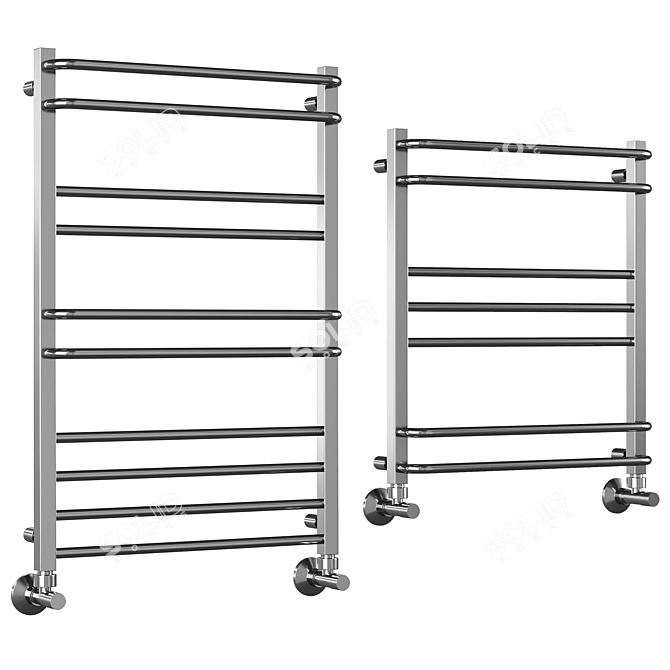 Elegant Water Heated Towel Rail 3D model image 1