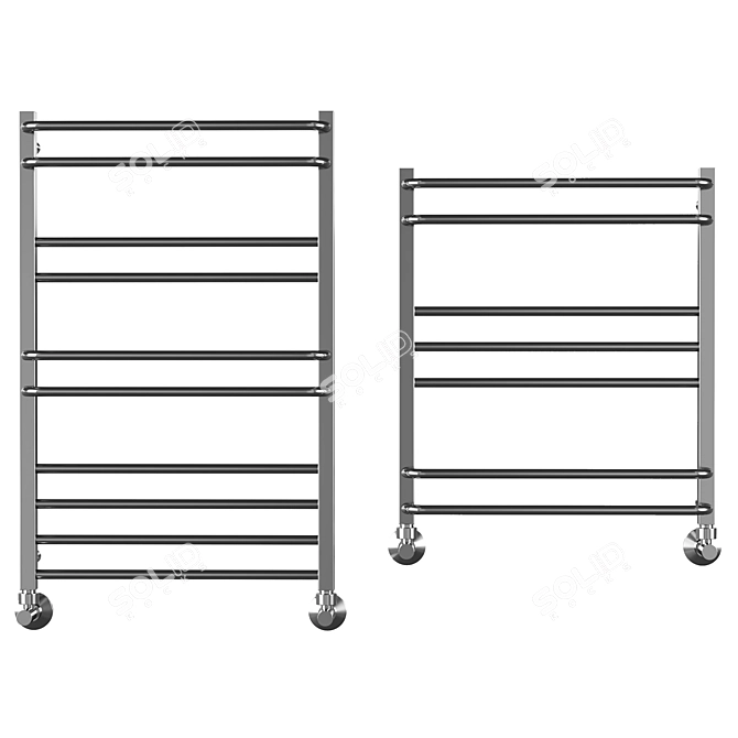 Elegant Water Heated Towel Rail 3D model image 2