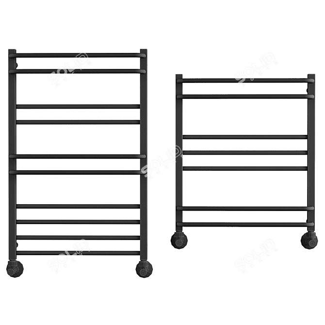 Elegant Water Heated Towel Rail 3D model image 3