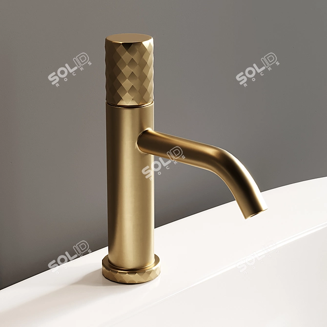 Modern Metal Vanity Set Moon 3D model image 4