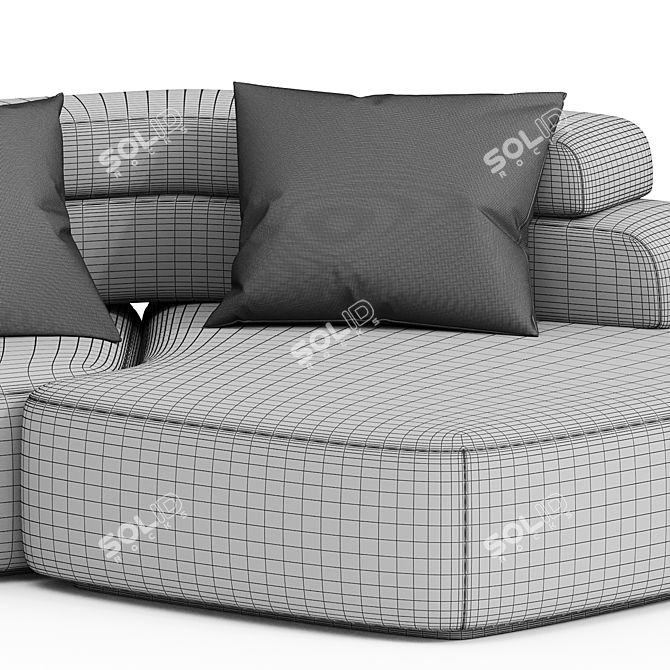 Modern Chic Rift Sofa Moroso 3D model image 3