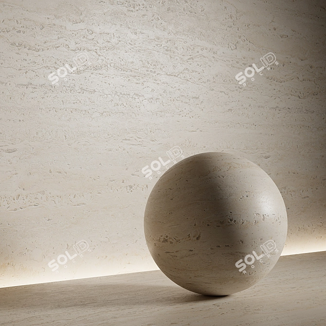 Travertine Stone Material Collection 3D model image 1