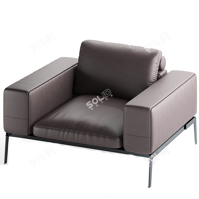 Luxury Living Room Seating 3D model image 3