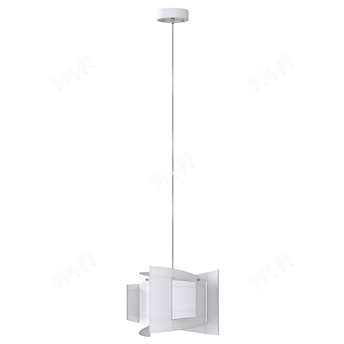 Sleek Pendant Lamp: 'Vent' 3D model image 2