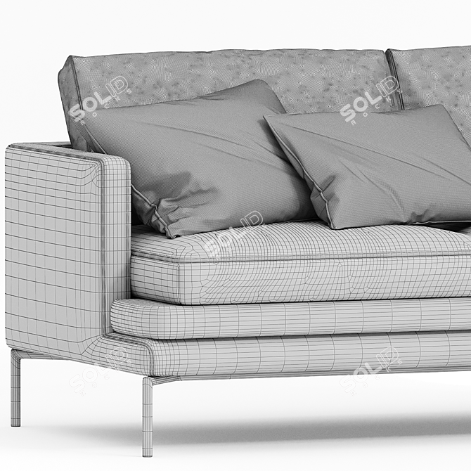  Zanotta William 2-Seater Sofa 3D model image 3