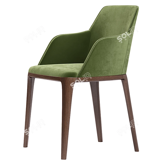Elegant Poliform Grace Chair 3D model image 3