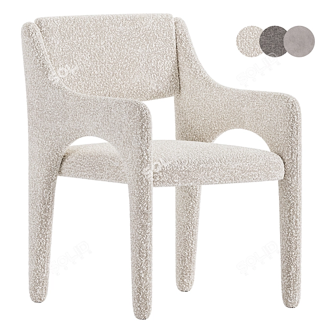 Godard Luxury Dining Chair 3D model image 1