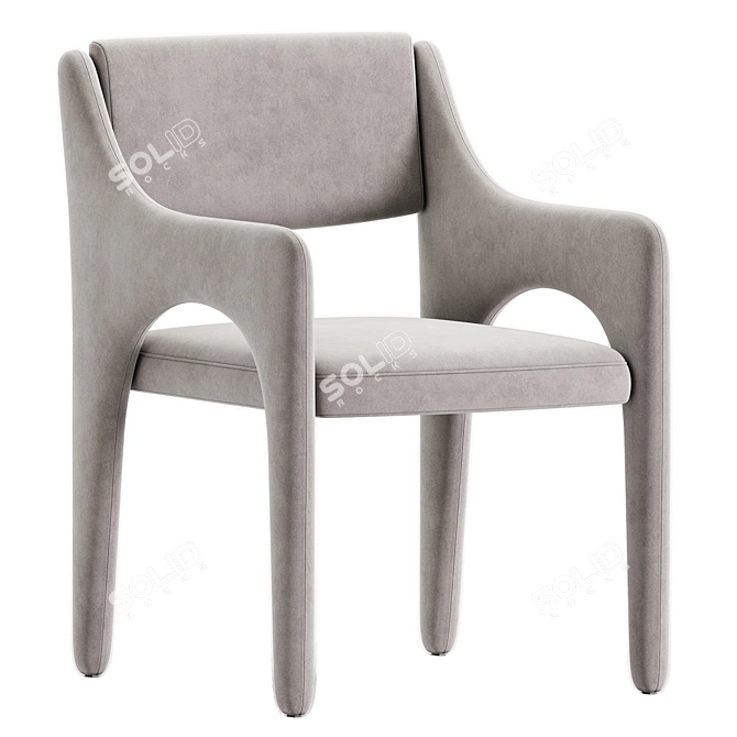 Godard Luxury Dining Chair 3D model image 2
